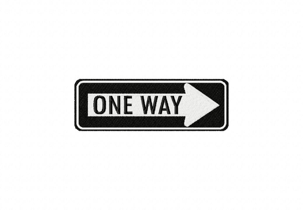 One Way Sign Machine Embroidery Design For Gold Members Only Daily