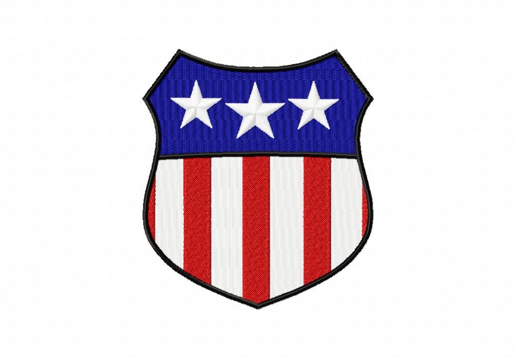 USA Shield Machine Embroidery Design for Gold Members Only Daily Embroidery