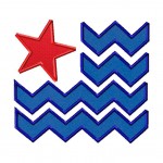 Chevron Flag Applique 6X10 Hoop