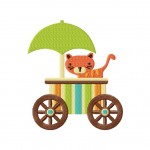 Kitty Cart Stitched 5_5 Inch