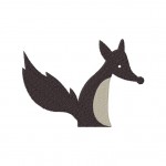 Hipster fox machine embroidery design  daily embroidery