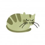 Sleeping Kitty Stitched 5_5 Inch2