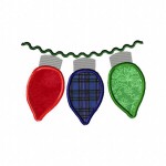 Christmas lights applique machine embroidery design  daily embroidery