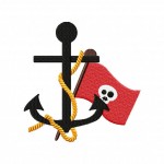 Ahoy Pirate Anchor Stitched 5_5 Inch
