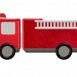 Firefighter Truck Applique 5_5 Inch