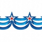 Fourth of July Banner 5_5 Inch
