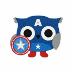 Owl Hero America Stitched 5_5 Inch