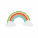 Rainbow clouds machine embroidery design  daily embroidery
