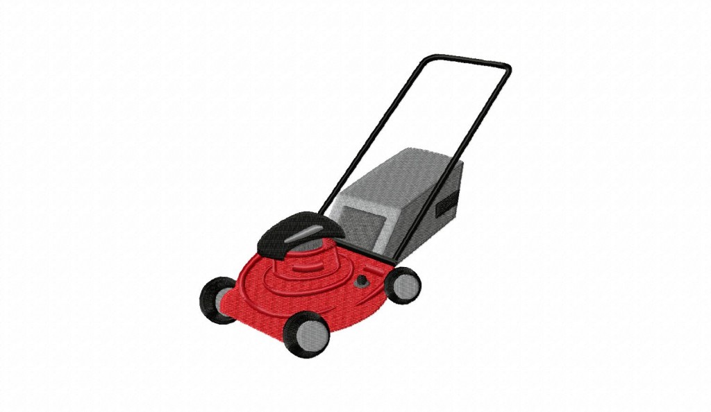 Lawn mower machine embroidery design  daily embroidery