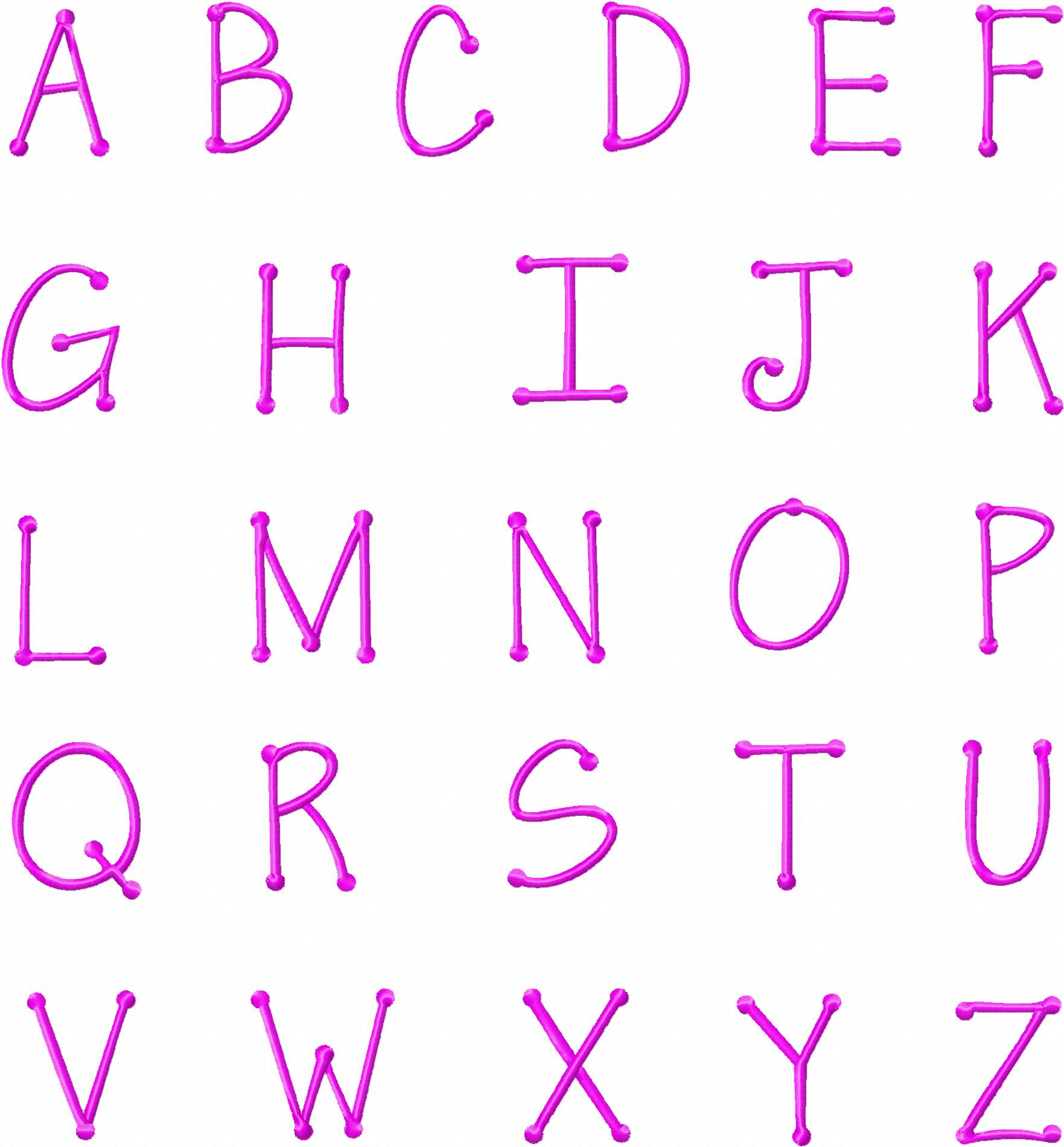 Scrapgirl Dots Machine Embroidery Font Set Daily Embroidery