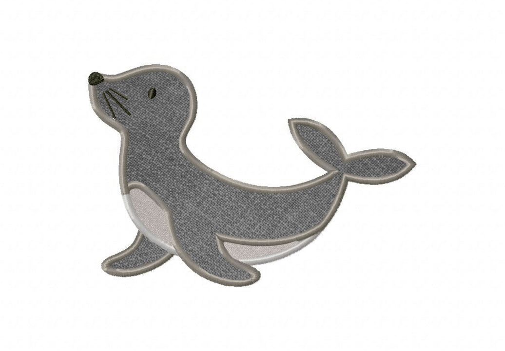 Seal Includes Both Applique and Stitched Daily Embroidery