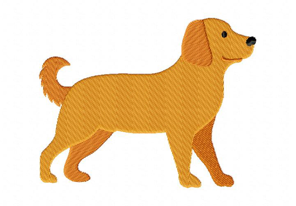 Golden retriever machine embroidery design  daily embroidery