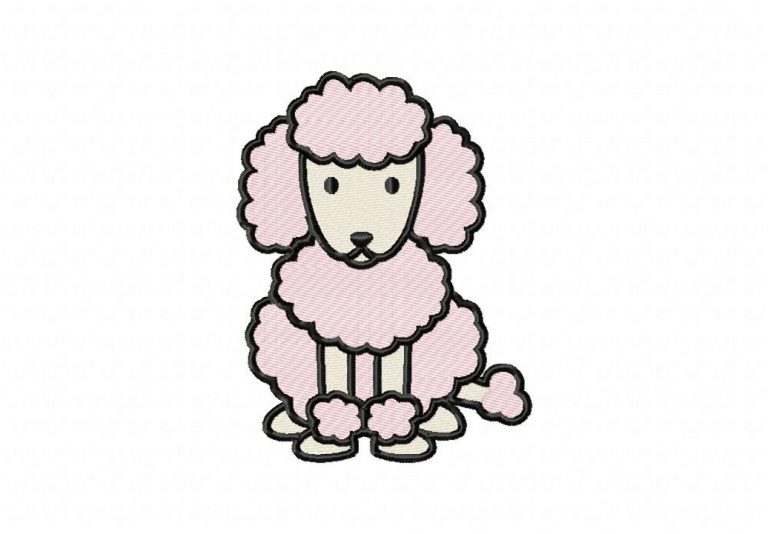Poodle Machine Embroidery Design  Daily Embroidery