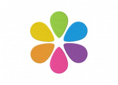 Single rainbow flower machine embroidery design  daily embroidery Single rainbow flower machine embroidery design  daily embroidery