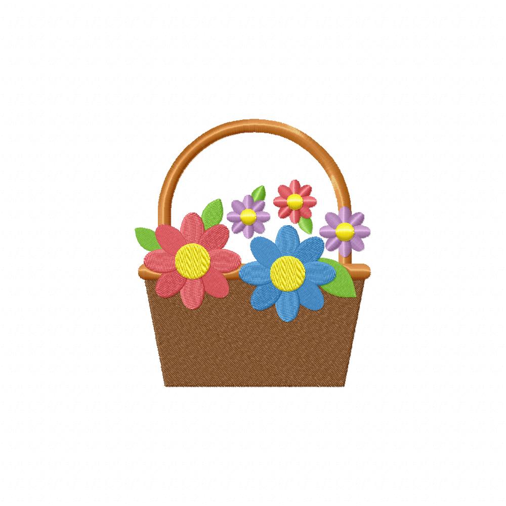 Flower bloom basket machine embroidery design  daily embroidery Flower bloom basket machine embroidery design  daily embroidery