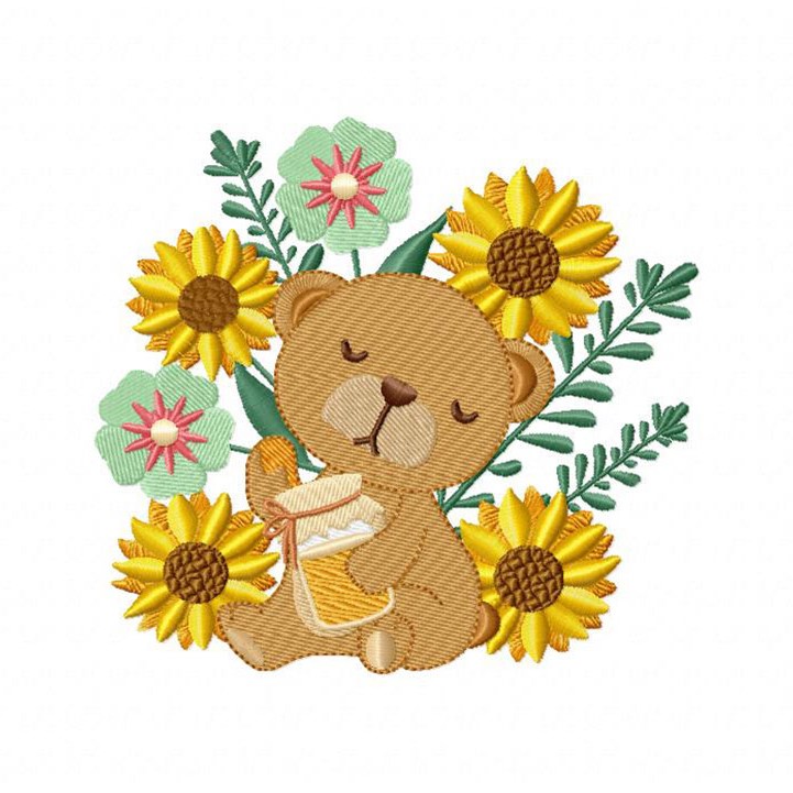 Sweet Sunflower 2 Embroidery Design Daily Embroidery
