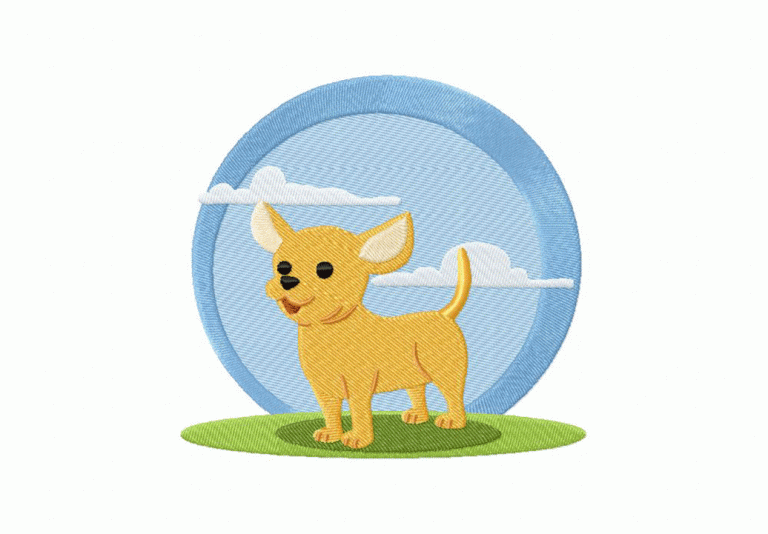 Cute little puppy embroidery design  daily embroidery