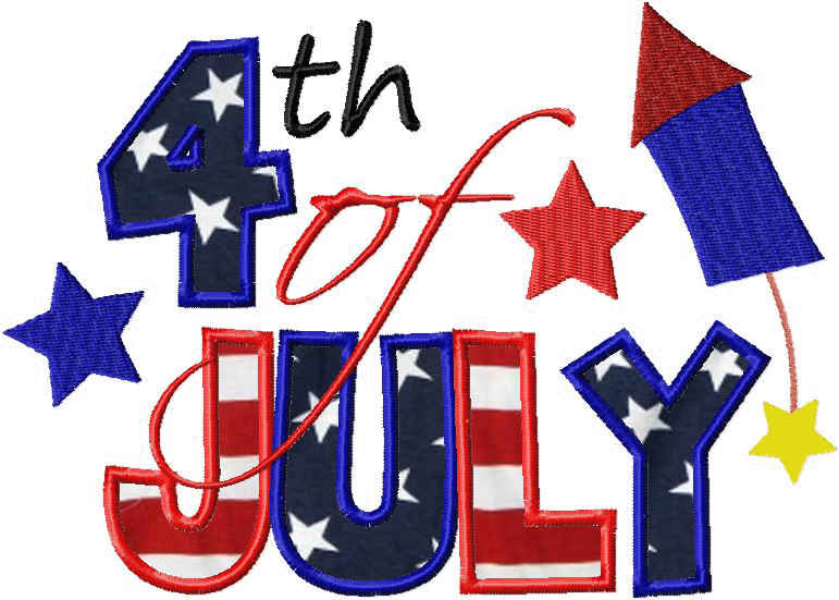 Free 4th of July Deisgn includes both Applique and Fill Stitch – Daily