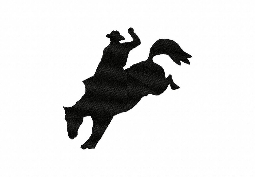 Free Rodeo Rider Machine Embroidery Includes Both Applique and Fill ...