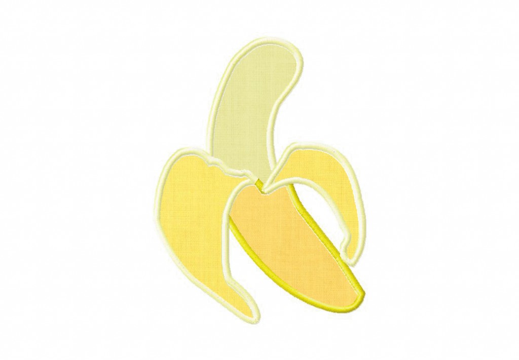 Free machine embroidery applique banana design  daily embroidery