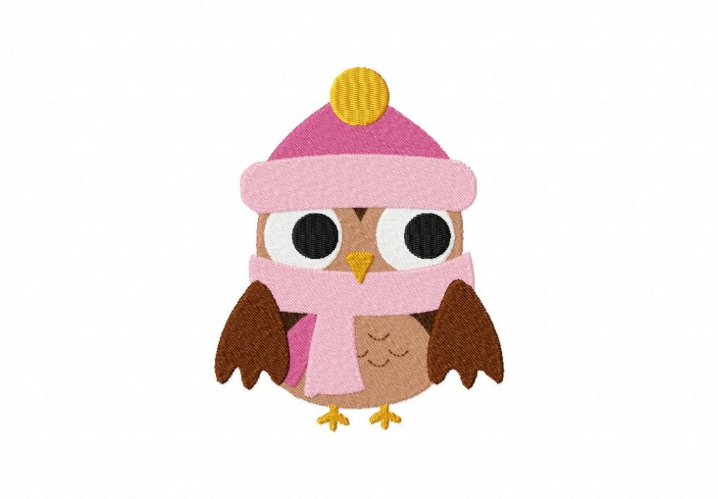 Free Winter Time Owl Machine Embroidery Design Daily Embroidery