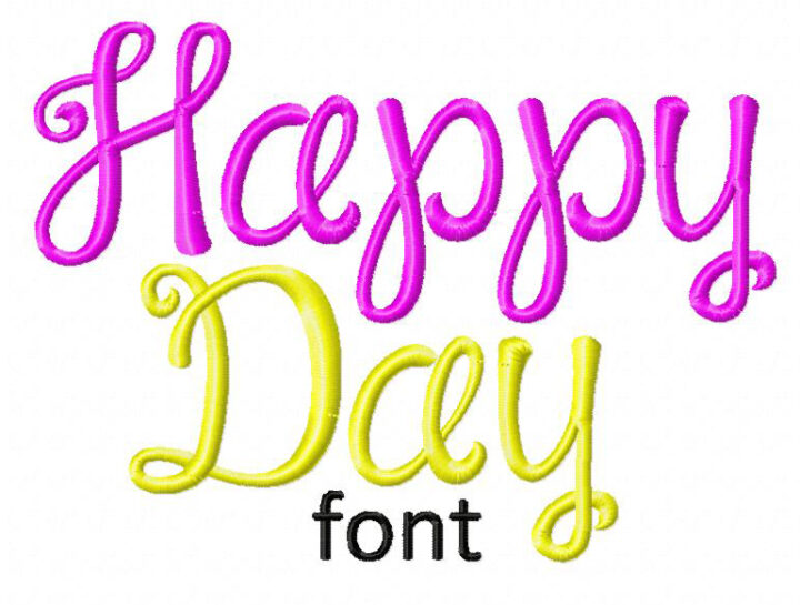 Free Happy Day Machine Embroidery Font Set – Daily Embroidery