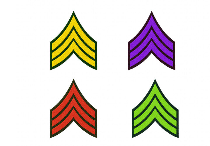 Army Stripes Machine Embroidery Design