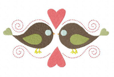 Bird Love Machine Embroidery Design