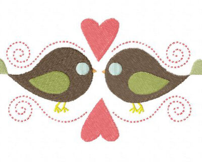 Bird Love Machine Embroidery Design