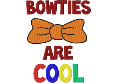 Bowties Are Cool Machine Embroidery Design