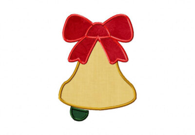 Christmas Bell Machine Embroidery Applique
