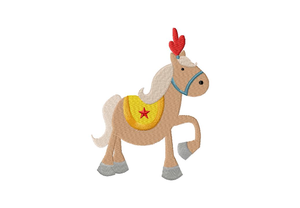Circus Horse Machine Embroidery Design