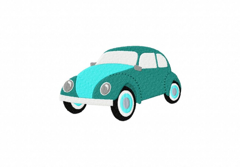 Classic Bug Car Machine Embroidery Design