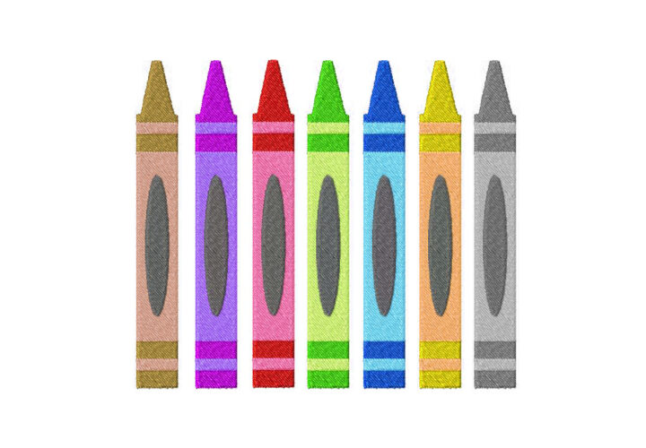 Crayon Machine Embroidery Design