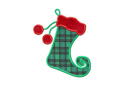 Machine Applique Elf Stocking