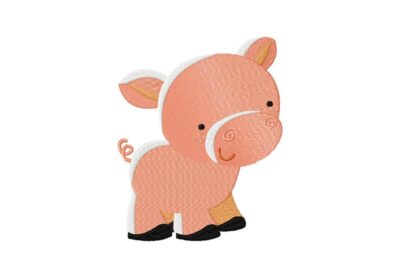 Farm Piggy Machine Embroidery Design