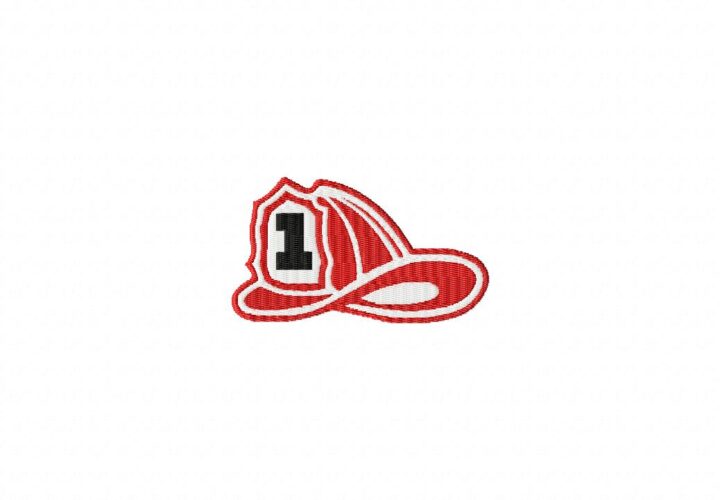Fireman Hats Machine Embroidery Numbers Set