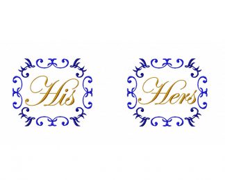His and Hers Machine Embroidery Designs