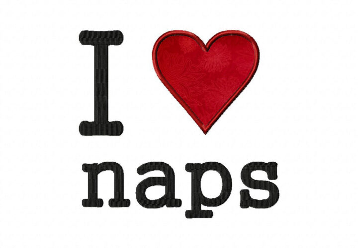 I Heart Naps Machine Embroidery Design