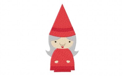 Lady Gnome Machine Embroidery Design