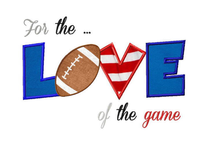 For the Love of the Game Machine Embroidery Applique