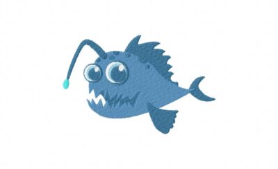 Monster Anglerfish Machine Embroidery Design
