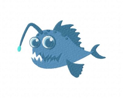 Monster Anglerfish Machine Embroidery Design