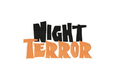 Night Terror Machine Embroidery Font Set