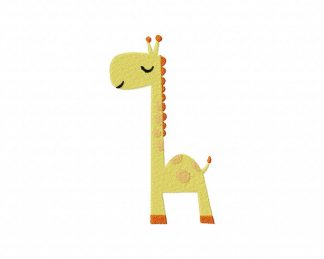 Peaceful Giraffe Machine Embroidery