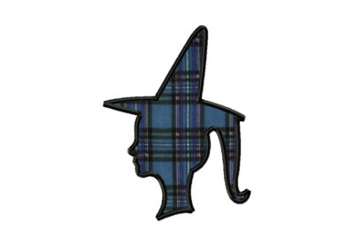 Witch Hat Silhouette Machine Embroidery Applique
