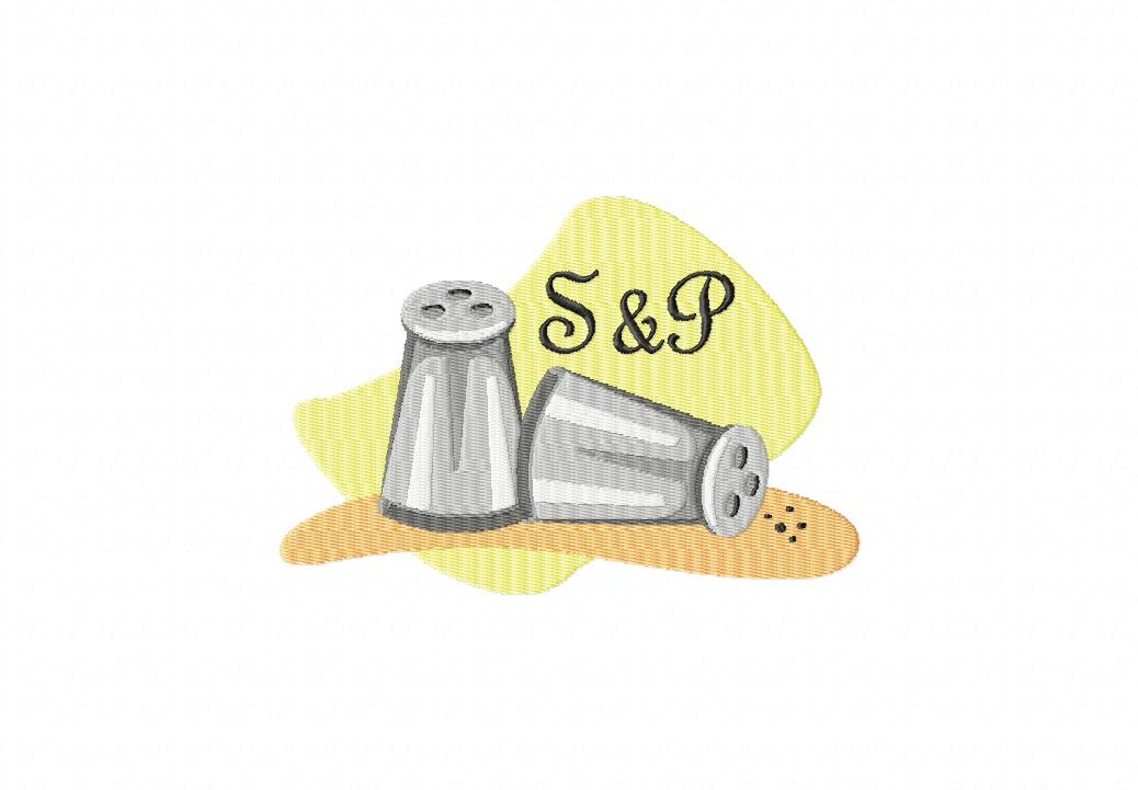 Salt and Pepper Machine Embroidery Design