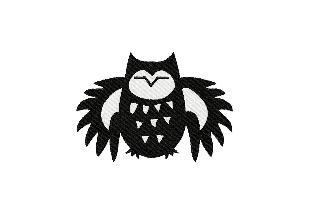 Shadow Owl Machine Embroidery Design