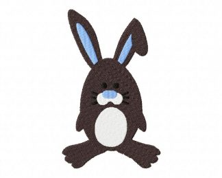 The Bunny Machine Embroidery Design Includes Both Applique and Filled Stitch