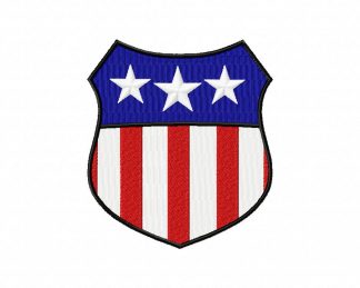 USA Shield Machine Embroidery Design